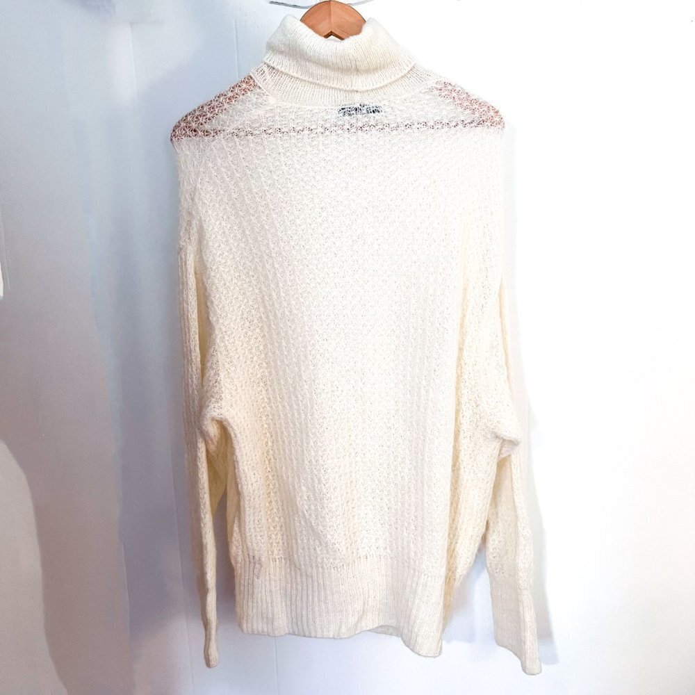 Zara Pointelle Knit Oversized Sweater Limited Edition Ecru Size Small - Picture 5 of 10